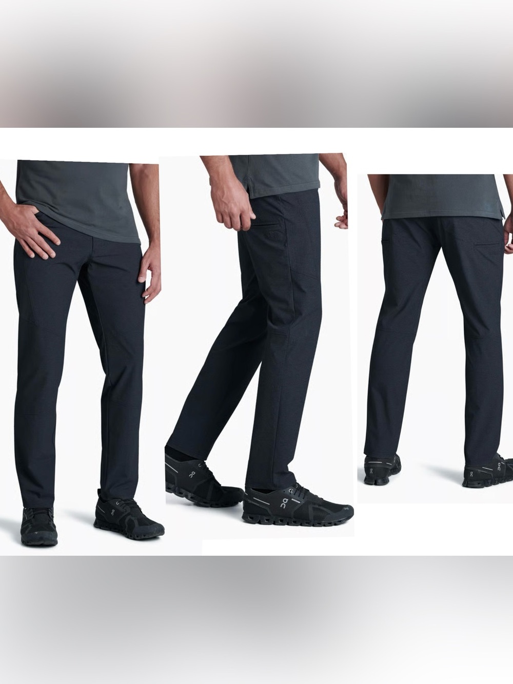 Kuhl Deceptr Pants Mens 38 x 32” Raven Gray Tapered UFP50 Outdoor Hiking NEW